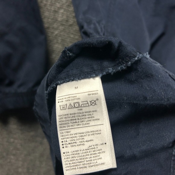 Old‎ Navy Jacket Womens Medium Blue Military Full Zip Pockets Cotton Adults - Picture 8 of 9